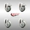 Service Caster 4 Inch 316SS Gray Polyurethane Swivel Bolt Hole Caster Set with 2 Lock Brake SCC-SS316BHTTL20S414-PPUB-2-S-2 - alternate 4